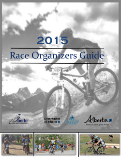 Race Organizers Guide - Alberta Bicycle Association