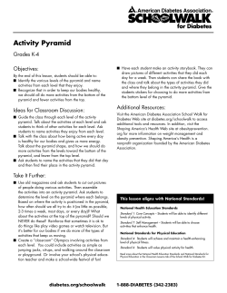Activity Pyramid - School Walk for Diabetes
