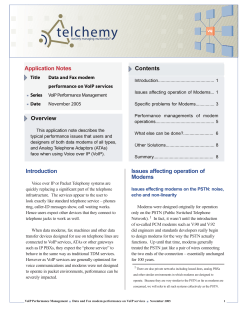 Data and Fax modem performance on VoIP services