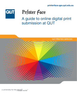 A guide to online digital print submission at QUT