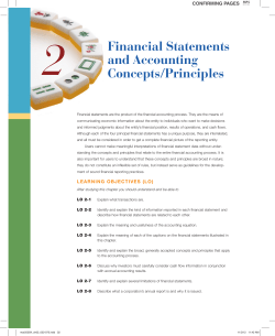 Chapter 2 - Financial Statements and Accounting Concepts/Principles