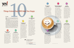 10Things Science Says Will Make You Happy