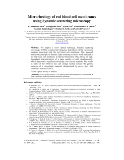 Microrheology of red blood cell membranes using dynamic