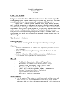 Colonial American Money