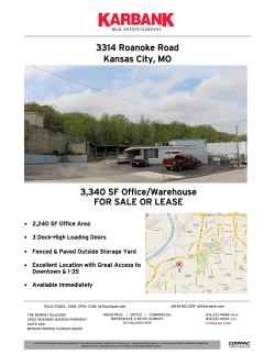 3314 Roanoke Road Kansas City, MO 3,340 SF Office/Warehouse