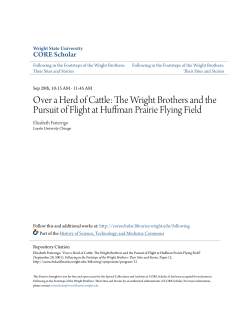 Over a Herd of Cattle: The Wright Brothers and the
