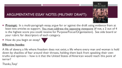 Argumentative Essay notes (draft)