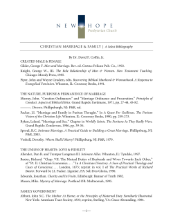 Marriage and Family - New Hope Presbyterian Church