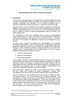 Interoperability within Health and Social Care Systems