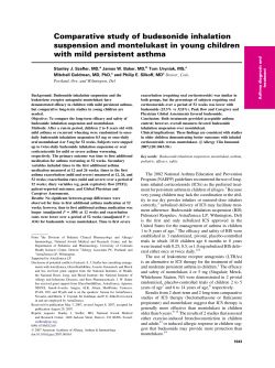 Comparative study of budesonide inhalation suspension and