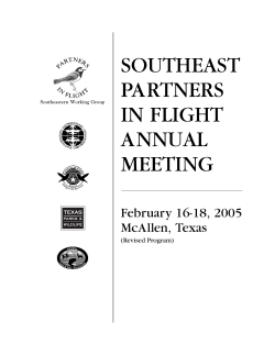SE PIF Annual Meeting Program 2005
