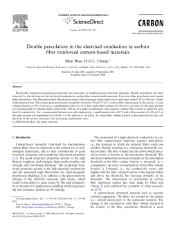 Double percolation in the electrical conduction in carbon fiber