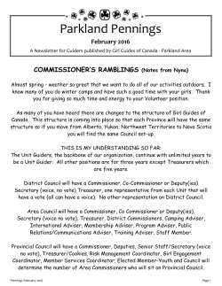 Parkland Pennings - Girl Guides of Canada