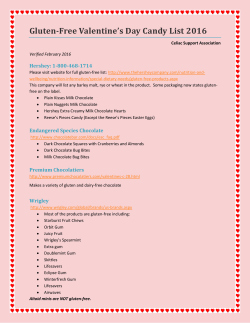 Gluten-Free Valentine`s Day Candy List 2016