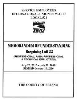 Fresno County Unit 22 MOU 7.20.15