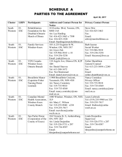 schedule a parties to the agreement