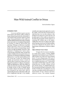 Man-Wild Animal Conflict in Orissa