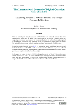 Developing Virtual CD-ROM Collections: The Voyager Company