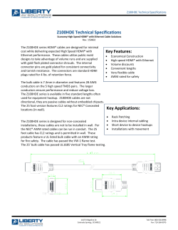 Liberty AV Z100HDE Spec Sheet