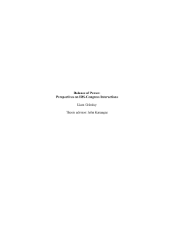 Balance of Power - School of Public and Environmental Affairs