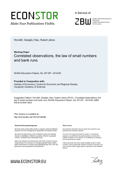 Correlated observations, the law of small numbers and bank runs