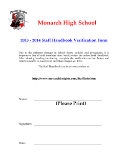 Staff Handbook Verification