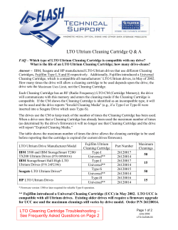 FAQ – Which type of LTO Ultrium Cleaning Cartridge is compatible