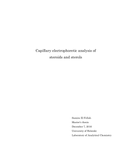 Capillary electrophoretic analysis of steroids and sterols