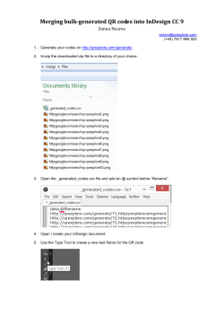 Merging bulk-generated QR codes into InDesign CC 9