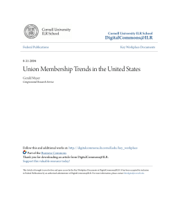 Union Membership Trends in the United States