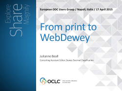 From print to WebDewey