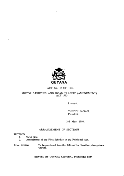 15 of 1993 motor vehicles and road traffic (amendment)