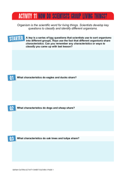 activity 11 How do scientists group living things?