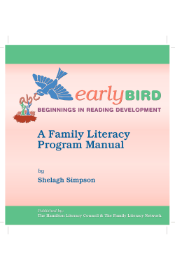 A Family Literacy Program Manual
