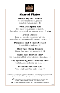 Shared Plates - Portland City Grill