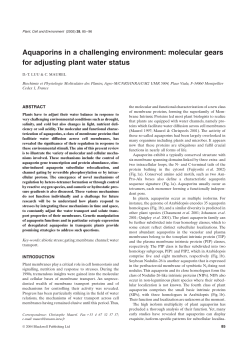 Aquaporins in a challenging environment: molecular gears for