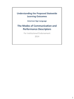 Understanding the Proposed Statewide Learning