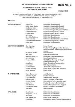 Item No.3 - Glasgow City Council