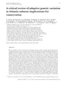 A critical review of adaptive genetic variation in Atlantic salmon