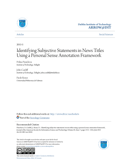 Identifying Subjective Statements in News Titles Using
