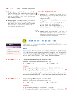 COMPOUND INEQUALITIES