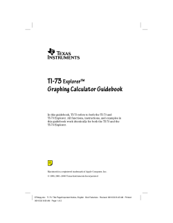 Graphing Calculator Guidebook
