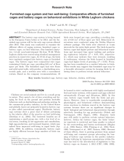 Furnished cage system and hen well-being: Comparative effects of