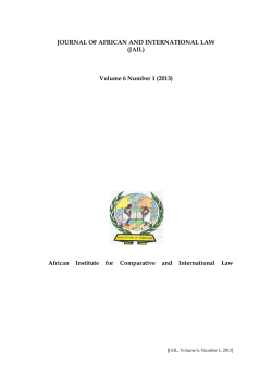 journal of african and international law