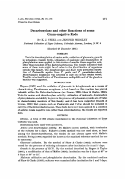 Decarboxylase and other Reactions of some Gram