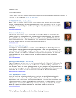 candidate info. - Tredyffrin Township Democrats