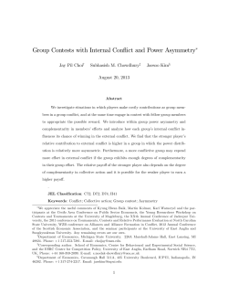 Group Contests with Internal Conflict and Power Asymmetry