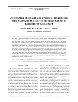 Distribution of sex and age groups of ringed seals Pusa hispida in