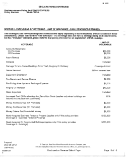 Liability Insurance 2013 to 2014