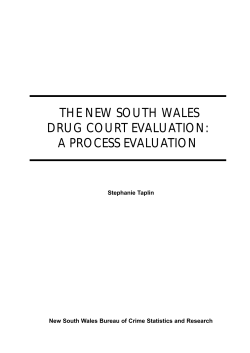 the new south wales drug court evaluation: a process evaluation
